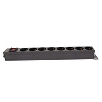 Norme européenne 16A EU 8 voies montage en rack prise PDU en alliage d'aluminium EU US AU British Power Distribution PDU