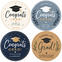 Autocollants personnalisés durables, réutilisables, imperméables pour célébrations, fêtes d'anniversaire, cérémonies de remise des diplômes, scellés pour boîtes d'emballage