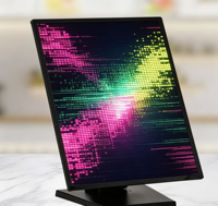 Boîte à lumière LED ultra-mince à cadre en aluminium, type tiroir, 2000 lumens, en verre, pour menu lumineux, panneau de prix, affichage vertical de commande sur bureau