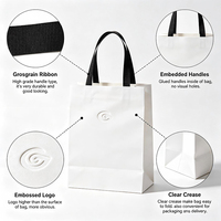 Sac en papier personnalisé de luxe avec logo en feuille d'or, mat, gaufré, laminé, grand, moyen, blanc, solide, pour magasin de vêtements, sac de shopping