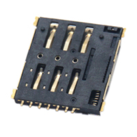 PCB 7 broches 1.37H Push Push Type connecteur de support de prise de carte Nano Sim