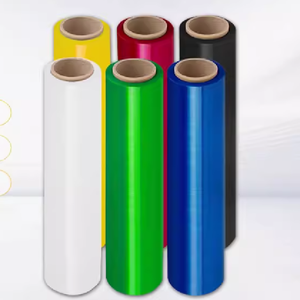 Rollo de película de PE/LLDPE de 20 micras, plástico elástico colorido para sándwich, aperitivos, alimentos, fundición de mascotas para industrias alimentarias - Product Image 2