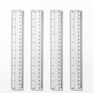 Regla de Plástico de 30 cm para Oficina, Regla Recta en Pulgadas para Mediciones Precisas, Regla de Medición de Doble Cara - Product Image 1