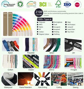 Bền Có Thể Tái Chế Polyester <span class=keywords><strong>Jacquard</strong></span> Dệt Vải Thêu Ruy Băng Cho Giày Quần Áo Thắt Lưng Túi - Product Image 3