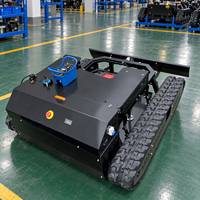 Tondeuse à gazon industrielle télécommandée 764cc, haute efficacité, sur chenilles, largeur de coupe 900mm, haute performance, OEM pour fermes et ranchs