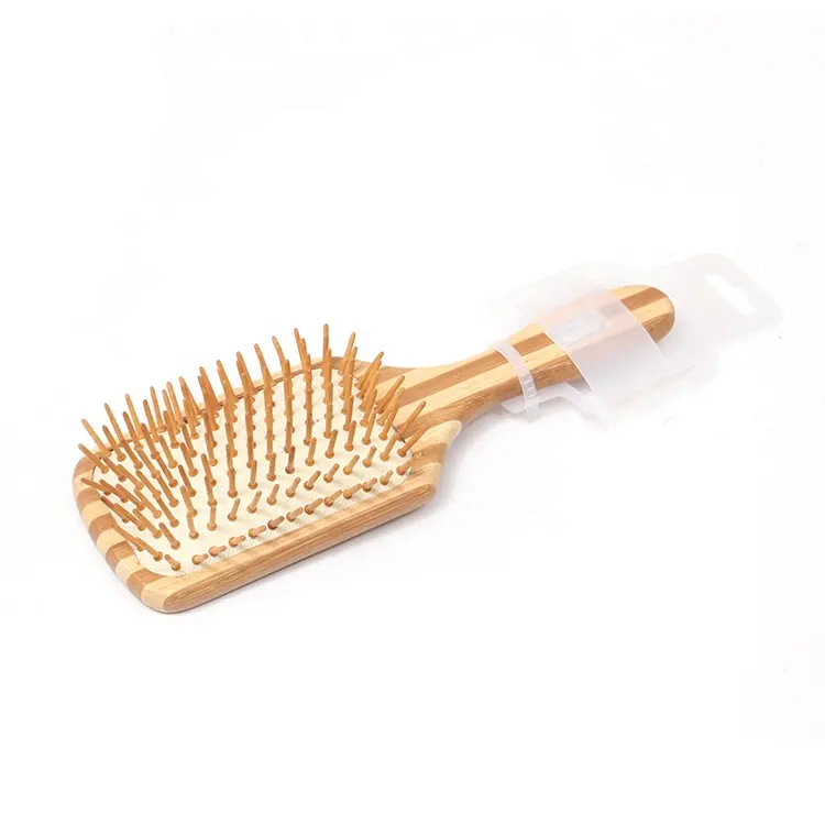 BA-6107 2019 Fashional Medium Hard Natural Scalp Massage Bamboo Boar Wave Hair Brush