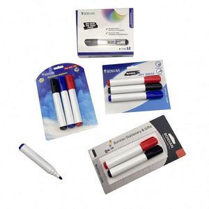 Juego de Marcadores para Pizarra Blanca de 3 Colores, Económicos, con Logotipo Personalizado al por Mayor, Borrables, Inodoros - Product Image 1