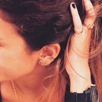 Gemnel 925 Argent 14k Plaqué Or Bijoux Minimaliste Corne Bande Anneaux En Gros 2025 pour Femme