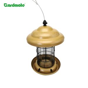 Mangiatoia a Forma di Girasole per Alimentare Uccelli Selvatici <span class=keywords><strong>del</strong></span> Giardino, Fringuelli e Pettirossi, Mangiatoia per Uccelli in Metallo da Appendere - Product Image 1