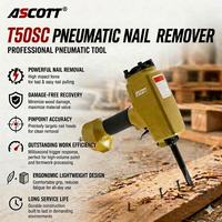Pistolet à clous pneumatique puissant T50SC pour le dénaillement et le recyclage des produits en bois, extracteur de clous de 1,5 à 4 mm