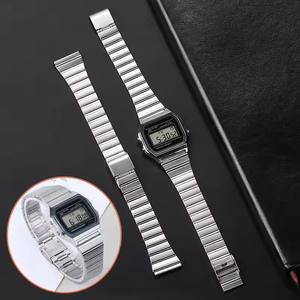 Bracelets haut de gamme en acier inoxydable Smartwatch Band pour Casio F91W SGW400 AE1200 F84 A158W 168 AQ230 Bracelet en métal <span class=keywords><strong>AQ</strong></span>-<span class=keywords><strong>S810W</strong></span> - Product Image 1