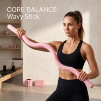 Barre de fitness flexible en acier recouvert de silicone de 15 lb, barre d'exercice lestée antidérapante, équipement d'entraînement pour la maison