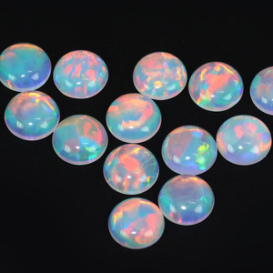 TENDANCE 2026 Sanwa Colored Gilson Opal OP708 Cabochon multiformes et multicolores (noir, gris, jaune, feu) pour bijoux fantaisie DIY en argent - Product Image 4