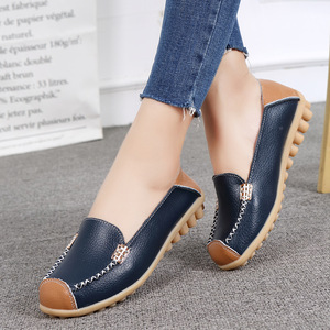 Chaussures plates décontractées Xuanhui, nouveaux modèles confortables à enfiler, semelle souple, noires, pour femmes - Product Image 4