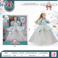 Poupée Princesse de 11,5 pouces, une poupée élégante et stylée en robe de bal avec des manches bouffantes, une poupée Princesse luxueuse, jouet de jeu de rôle