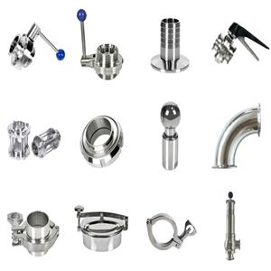 SS304 vệ sinh khuỷu tay nữ nam phụ kiện đường ống bướm van Sight Glass kẹp khớp nối fermenter khớp nối chủ đề ống phù hợp - Product Image 1