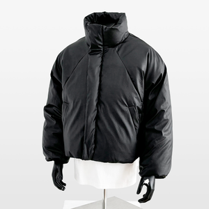 YUCHEN Fabricant OEM Veste polaire noire de haute qualité pour hommes avec impression extérieure et mode - Product Image 2