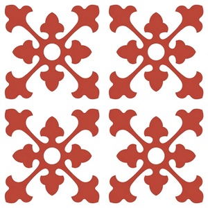 กระเบื้องซีเมนต์เคลือบสีเดียวขนาดใหญ่ 300x300 มม. กระเบื้องปูพื้นคอนกรีตแบบไม่เผาสไตล์โมเดิร์น กระเบื้องตกแต่งผนังภายในลายดอกไม้และพืช - Product Image 1