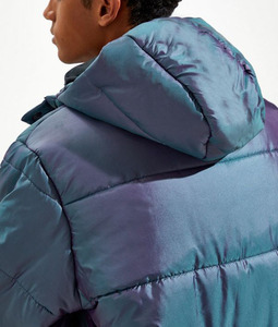 Logotipo <span class=keywords><strong>de</strong></span> ropa personalizado Moda para <span class=keywords><strong>hombre</strong></span> Iridiscente Puffer <span class=keywords><strong>Parka</strong></span> Invierno Abajo Chaquetas <span class=keywords><strong>Abrigos</strong></span> - Product Image 5