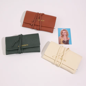 Pochette de rangement pour bijoux personnalisée en velours, portable, rectangulaire, moderne et élégante, 18*38cm, avec fermeture à nouer, accessoires quotidiens EQ EQ2343 - Product Image 5