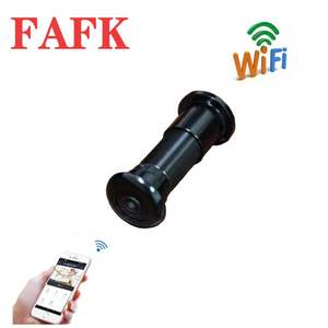 360 градусов панорамный дверной глазок Wi-Fi глазок кошачий глаз H.265 Мини Беспроводная на VIF инфракрасная камера ночного видения домашняя камера - Product Image 2