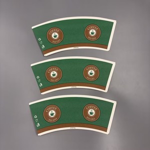 Factory Wholesale Custom Size Flexographic <b>Printed</b> Disposable <b>Paper</b> Cup Fan for Coffee Shop Cups - Product Image 5