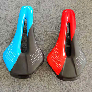 Coussin de selle de vélo de montagne, siège creux respirant en silicone, taille unique, noir, bleu, rouge - Product Image 2