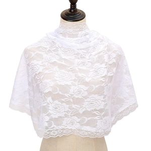 स्पेनिश शैली पुष्प फीता मैटिला कैथोलिक चर्च का घूंघट नरम सिर महिलाओं के लिए लेटिन मास प्रार्थना हेडस्कार्फ - Product Image 3