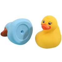 Canard de bain en caoutchouc jaune personnalisé de 2 pouces, jouet flottant couineur en PVC, vente en gros, cadeau promotionnel de vacances pour enfants