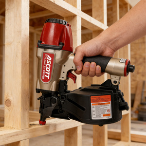 CE CN565B Industrial&DIY 250-400PCS Alat Paku Pneumatik Aluminium untuk Pemasangan Rangka, Dapat Diatur Kedalaman, Pistol Paku Udara untuk Pemasangan Siding, Peralatan Pertukangan Kayu - Product Image 3