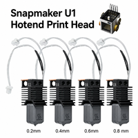 Kit d'assemblage Hotend pour Snapmaker U1, buse en acier trempé, extrudeur entièrement métallique, extrémité chaude 0.2/0.4/0.6/0.8mm, pièces d'imprimante 3D