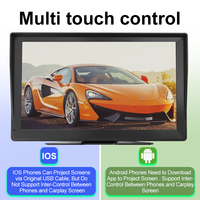 Navigateur GPS Portable pour Tableau de Bord avec Écran Tactile IPS de 9 Pouces, Lecteur MP5 Stéréo, Prise en Charge Sans Fil d'Android Auto et Carplay