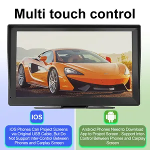 Navigatore GPS Desktop portatile 9 pollici IPS Touch Screen Stereo lettore MP5 supporto Wireless Android Auto e Carplay