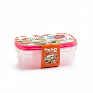 FIAMBRERA SET2 0.7L Contenedor de Alimentos de Plástico Práctico y Elegante, Diseño Rectangular Moderno, Apilable, Solución para Almacenamiento de Alimentos - Product Image 2