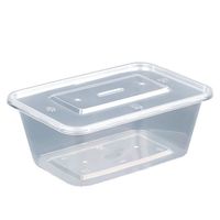 Groothandel Wegwerp Transparante Vierkante PP Plastic Voedselcontainer Hittebestendig Afhaal Fruit Bezorging Lunchbox met Deksel