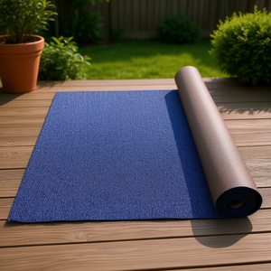 Alfombra para Exteriores Deep Blue de 6 pies x 52.4 pies, Impermeable, para Patio Trasero, Rectangular, de Polipropileno, Pelo Plano, Antideslizante, para Uso en Exteriores - Product Image 2