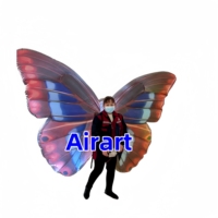 Meilleure vente led costume d'aile de papillon gonflable éclairé pour la décoration de fête