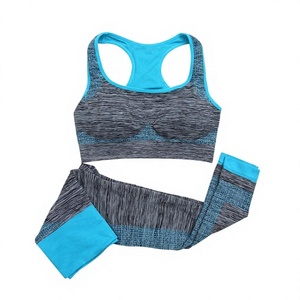Women Yoga Bra Fitness Yoga Gym Wear Polyester Sexy Sport Yoga Tights and Tops Custom Fabric - Product Image 2