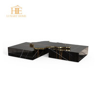 Table basse en marbre blanc moderne, design moderne, mobilier de salon de luxe, table basse en marbre naturel