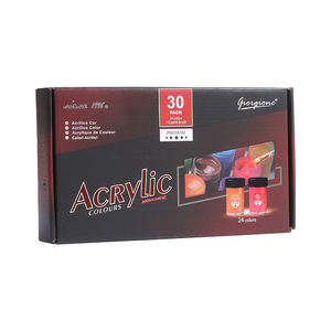 Juego de Pintura de Alta Calidad <span class=keywords><strong>Giorgione</strong></span>, 30 Piezas, 24 Colores Acrílicos, 12 Pinceles para Artista, Paleta de Colores de Yeso de 60 mm, Madera - Product Image 2