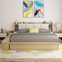 Lit king-size, lit double moderne, meubles de chambre à coucher, ensemble de chambre à coucher, lit double en bois, meubles à vendre