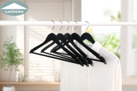 Cintre à chemises en bois durable de luxe, de haute qualité, chromé, à encoches en U, antidérapant, multifonction, double niveau, coloré, personnalisé, pour sacs