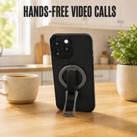 Support de téléphone magnétique multicolore, anneau antidérapant texturé N52 puissant, béquille métallique pliable pour bureau