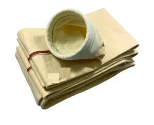 China industrial high temperature non-woven felt dust collector filter bag coated anti-static cloth bag