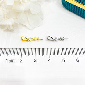 Wenchi จี้เงิน S925พร้อมลูกปัดกลม9-13มม. อุปกรณ์ทำเครื่องประดับมุกแบบทำมือสร้อยคอแฟชั่น10473จีน - Product Image 4