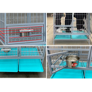 Little Fatty Household Pet Dog Rebar tube carré Materialcrate Carriers Indoor Dog Kennel - Product Image 5