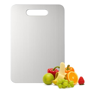 Planches à découper en acier inoxydable, planche à découper double face, planche à découper en titane pour la cuisine, logo personnalisé OEM - Product Image 1