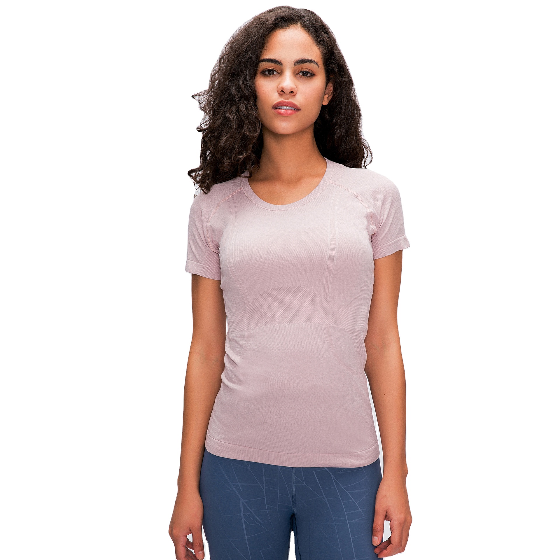 Wholesale Women's Yoga Short Sleeve Fitness Breathable Sports Wear Ladies Slim Fit T Shirt Tops