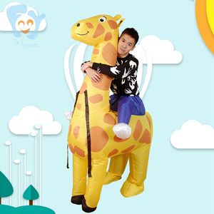 Costume d'Halloween unisexe pour adultes, mascotte d'animaux qui marchent, déguisement de girafe gonflable - Product Image 2