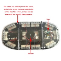 Barra de Luces Magnética de 1W, 12V/24V, Impermeable, para Emergencias, con Altavoz y Sirena Integrados
